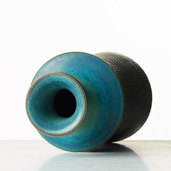 Stig Lindberg, a stoneware vase, Gustavsberg studio, Sweden 1963.