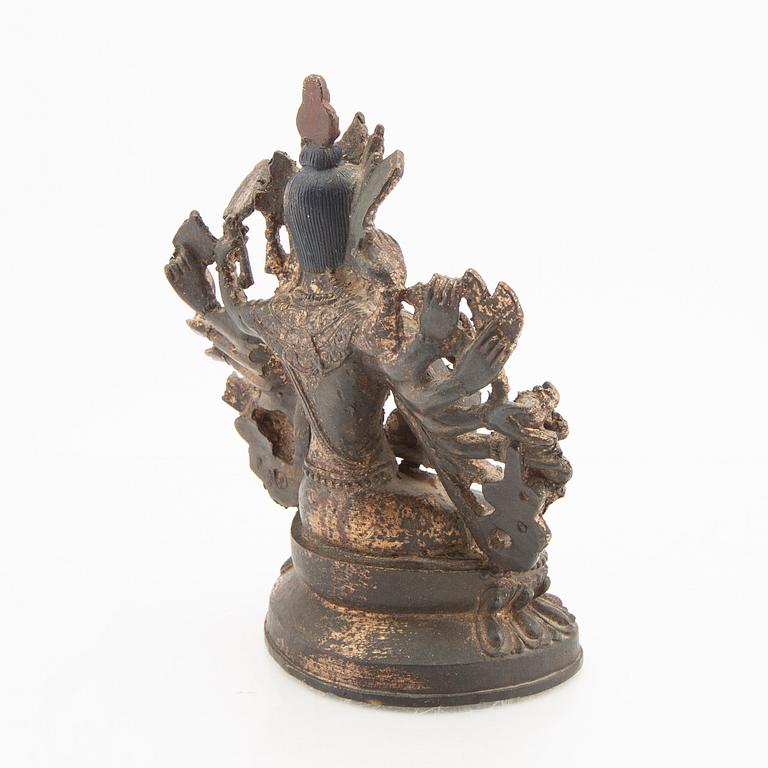 A Chinese bronze Buddha 19th/20th century.