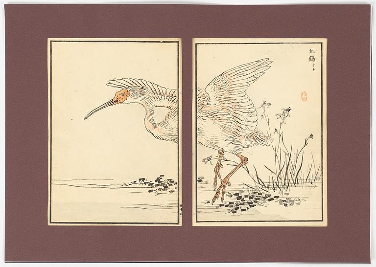 Kōno Bairei, a set of 16 woodblock prints in colours, 1881-84.