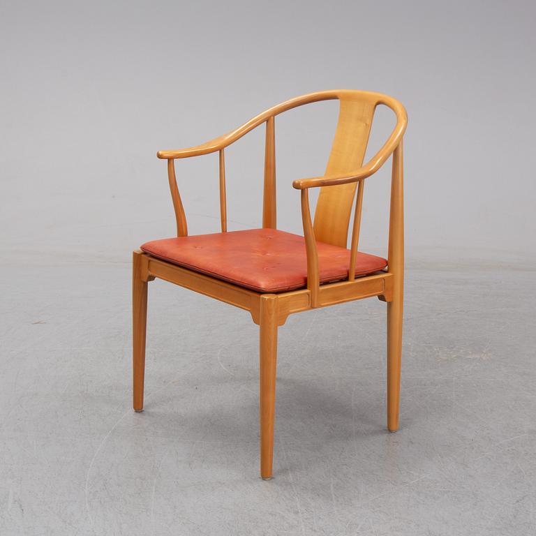 HANS J WEGNER, a cherry wood China chair from Fritz Hansen, Denmark,