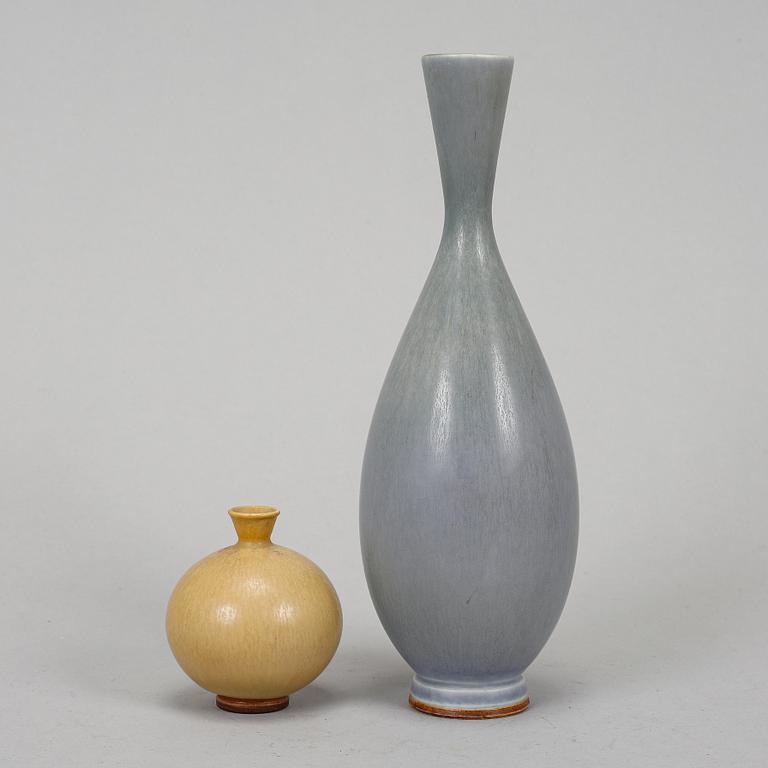 Two Berndt Friberg stoneware vases from Gustavsbergs studio.