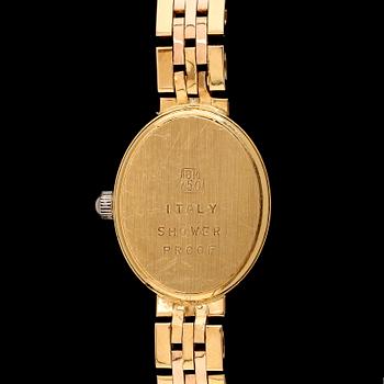 ARMBANDSUR, 18K guld, Genéve. Total vikt inklusive urverk ca 25 g.