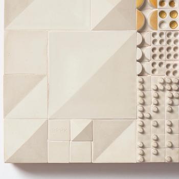 Rut Bryk, a stoneware wall relief, Arabia, Finland 1970's.