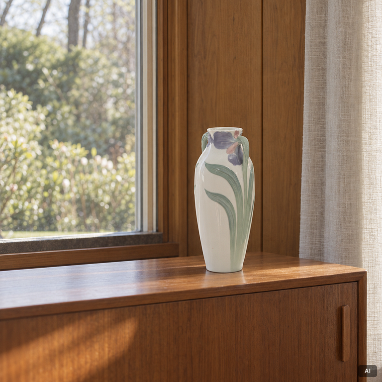 Karl Lindström, & Waldemar Lindström, an Art Nouveau porcelain vase, Rörstrand.