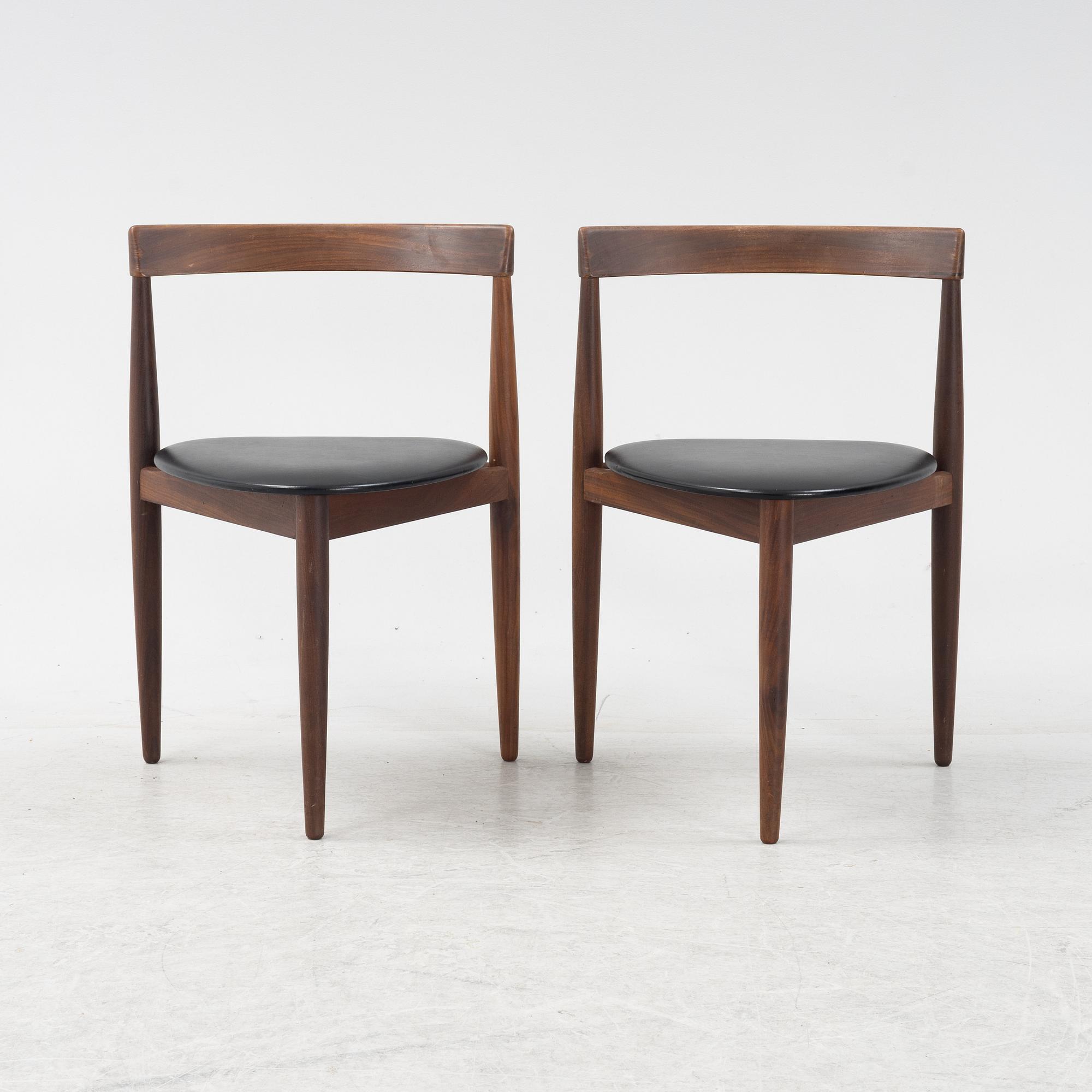 Hans Olsen, stolar, 6 st, "Roundette", Frem Røjle, Danmark, 1950/1960-tal.