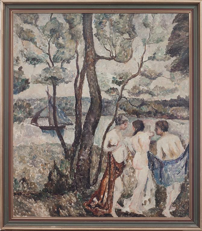 OKÄND KONSTNÄR, olja på duk, 1900-tal.