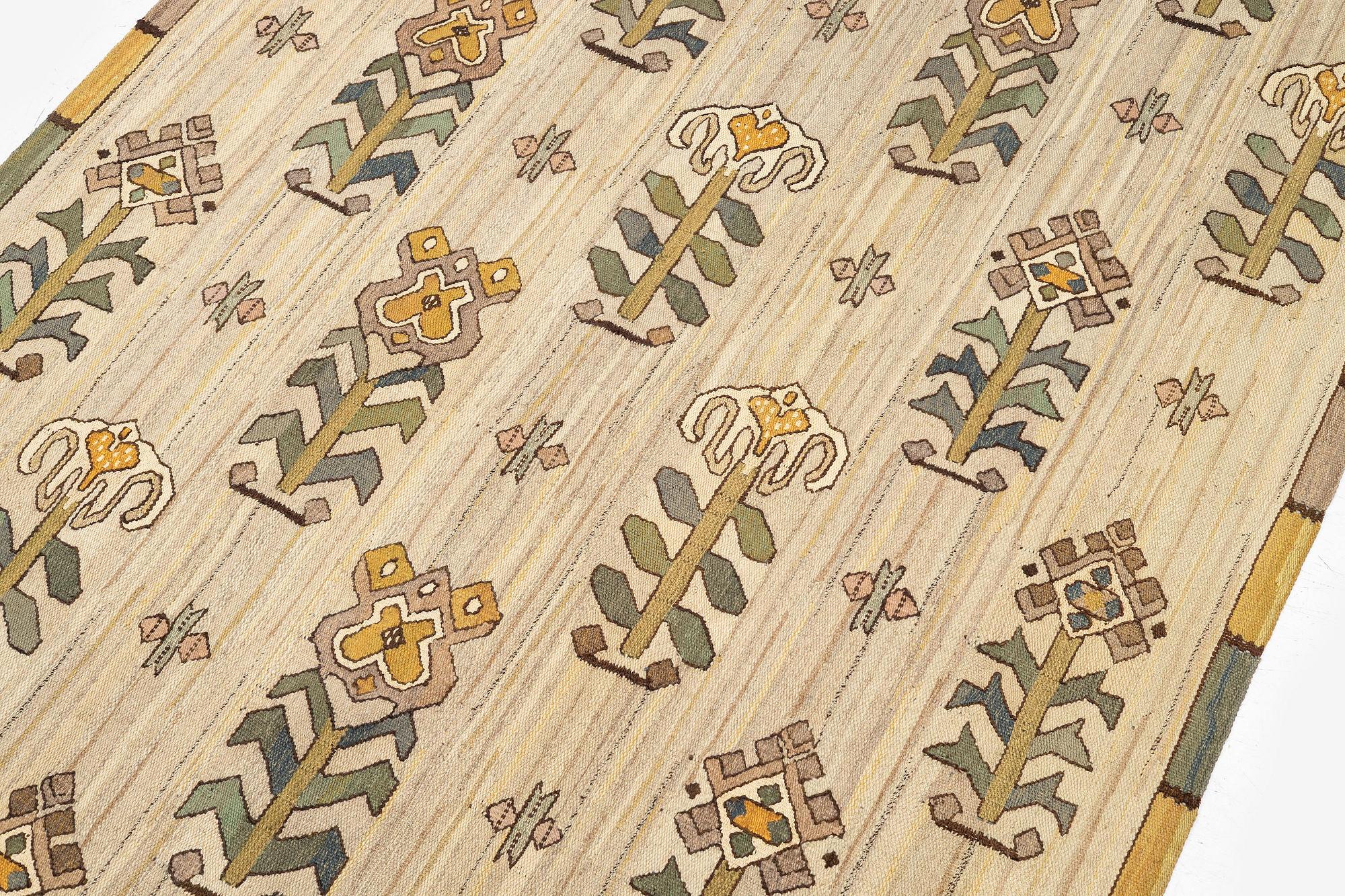 Polly Björkman, a tapestry weave drape, c. 259 x 165 cm, signed TPB.