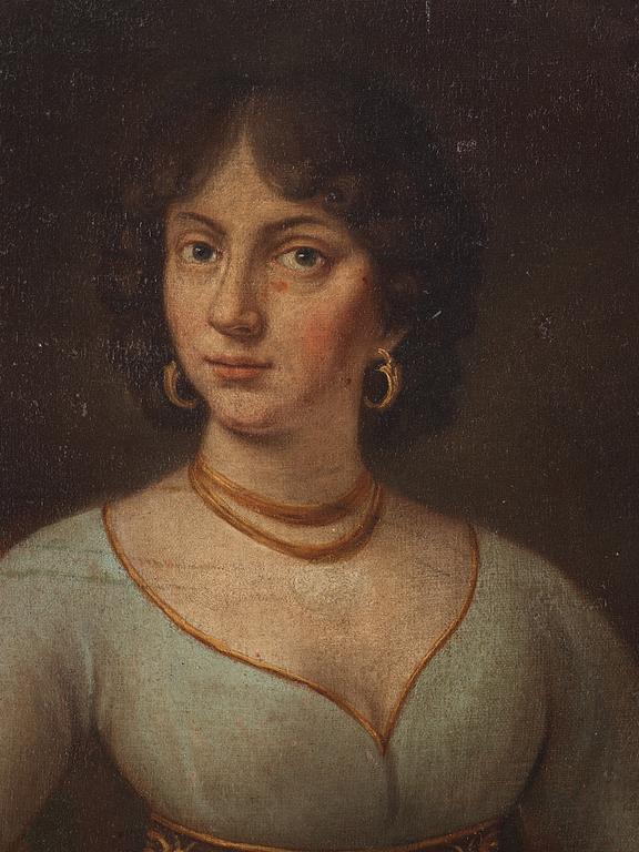 OKÄND KONSTNÄR, tidigt 1800-TAL. Porträtt av proberare och hans maka.