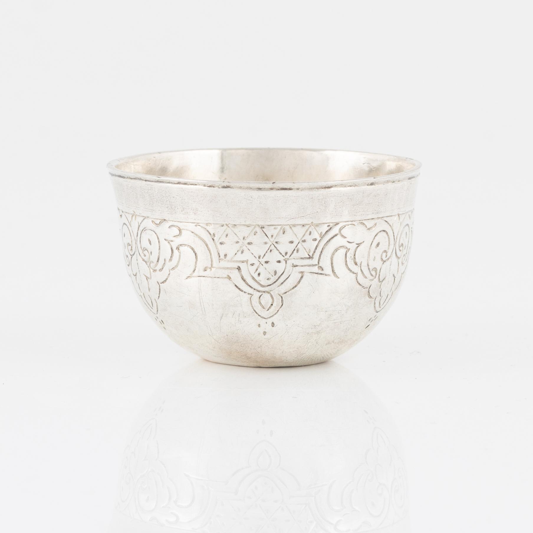 A Russian Silver Tumbler, Moscow mid 18th century.
