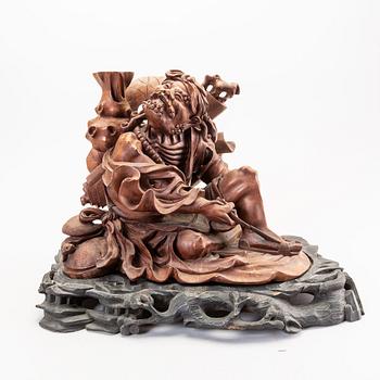 A Chinese sculpted wooden sculpture first half of the 20th century.