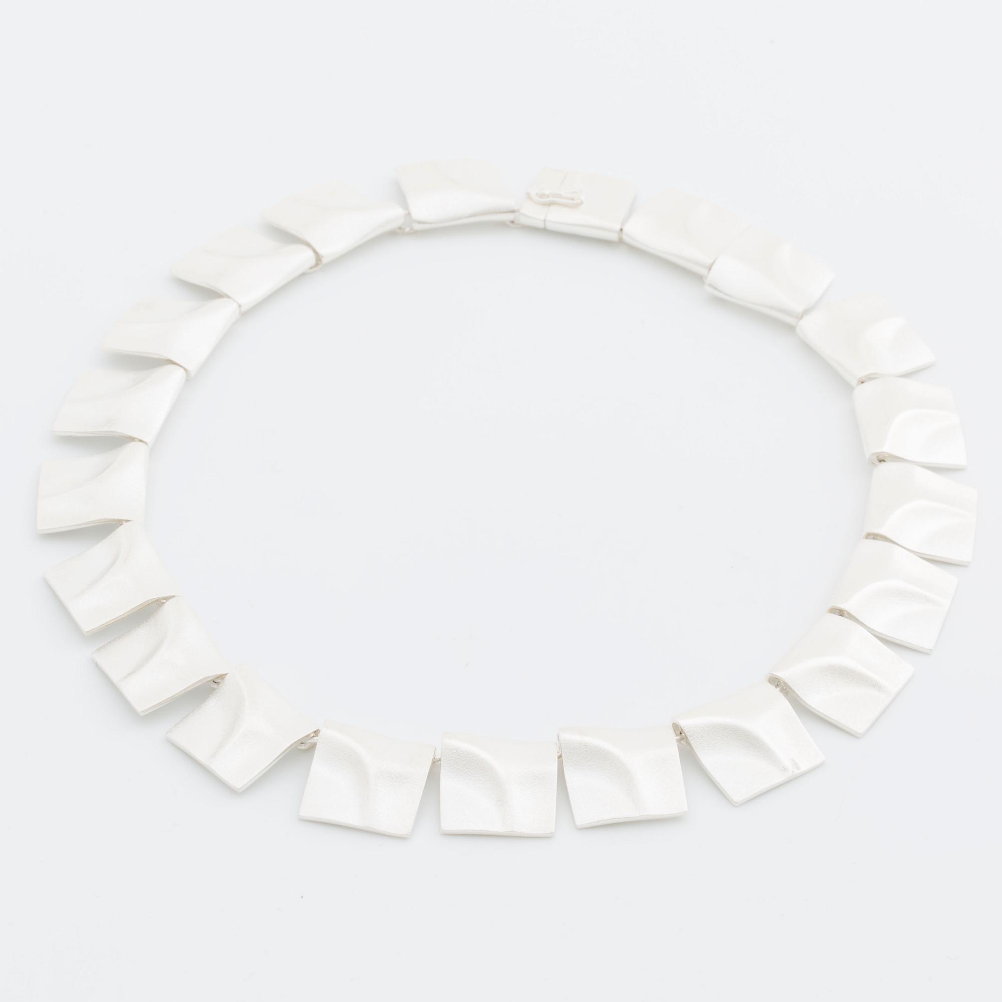 LAPPONIA NECKLACE, silver, "Galactic Peaks, design Björn Weckström, Finland, original pouch.