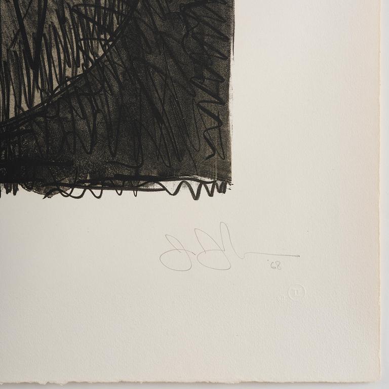 Jasper Johns, "Figure 3" from: Black Numerals Series.