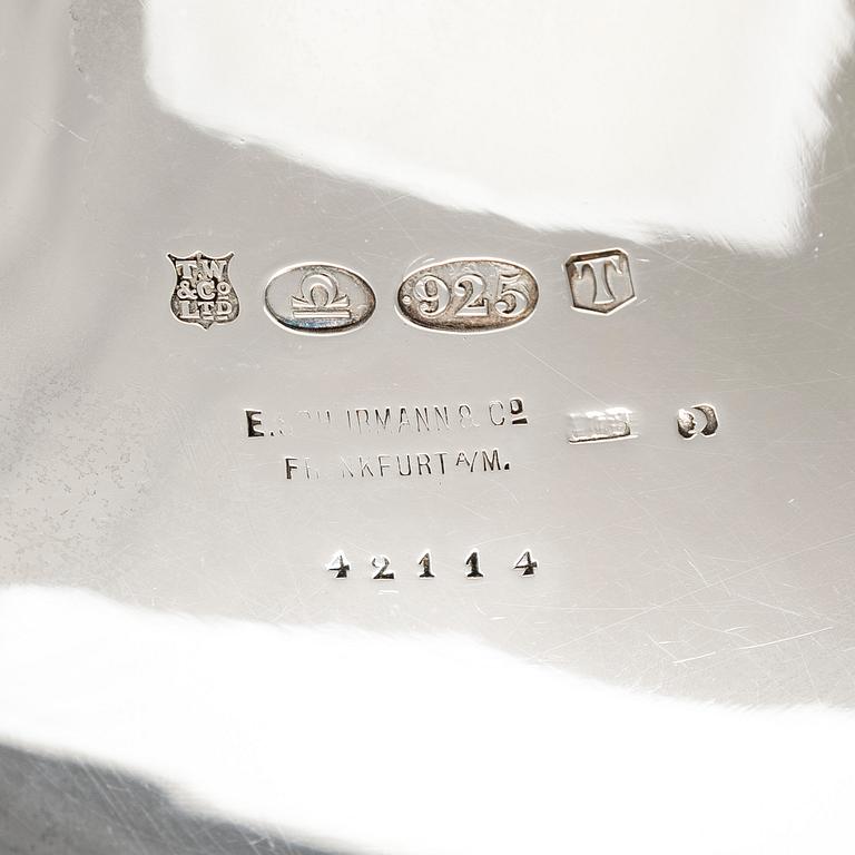 A silver bowl, E. Schurmann, Frankfurt, Germany late 19th century.