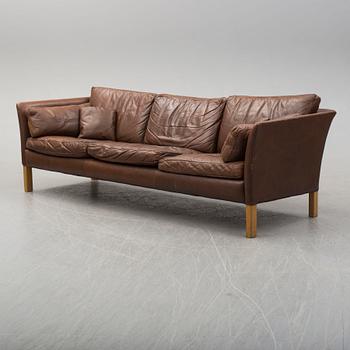 A 'Cromwell' leather sofa by Arne Norell, late 20th century.