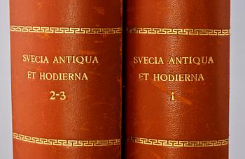 BÖCKER, 2 volymer, Eric Dahlberg, "Suecia Antiqua et Hodierna", Whalström & Widstrand, Stockholm, 1924.