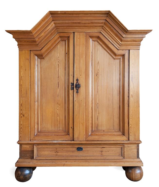 A PINE LATE BAROQUE CABINET,