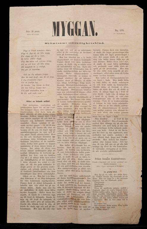 TIDNINGAR, 8 st, Hufvudstadsbladet, Helsingfors Tidningar m.fl. Helsingfors 1829-1881.