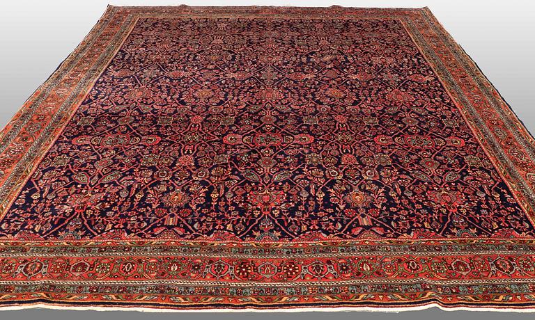 A CARPET, semi-antique, Bidjar, Around 405 x 310 cm.