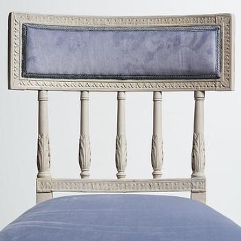 STOLAR, åtta stycken, av Erik Öhrmark (mästare i Stockholm 1777-1813), Sengustavianska.
