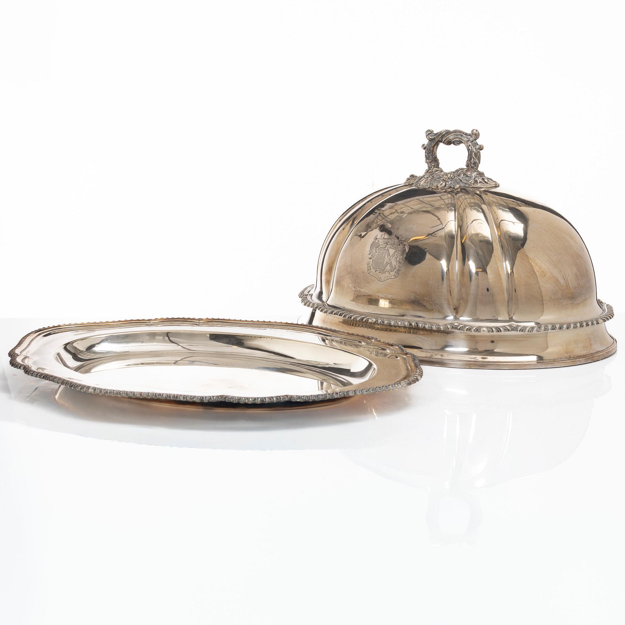 Stekhuv med fat, pläter, troligen England, tidigt 1900-tal.