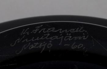 SKÅL, glas, KF 261, sign. K. Franck Nuutajärvi Notsjö.