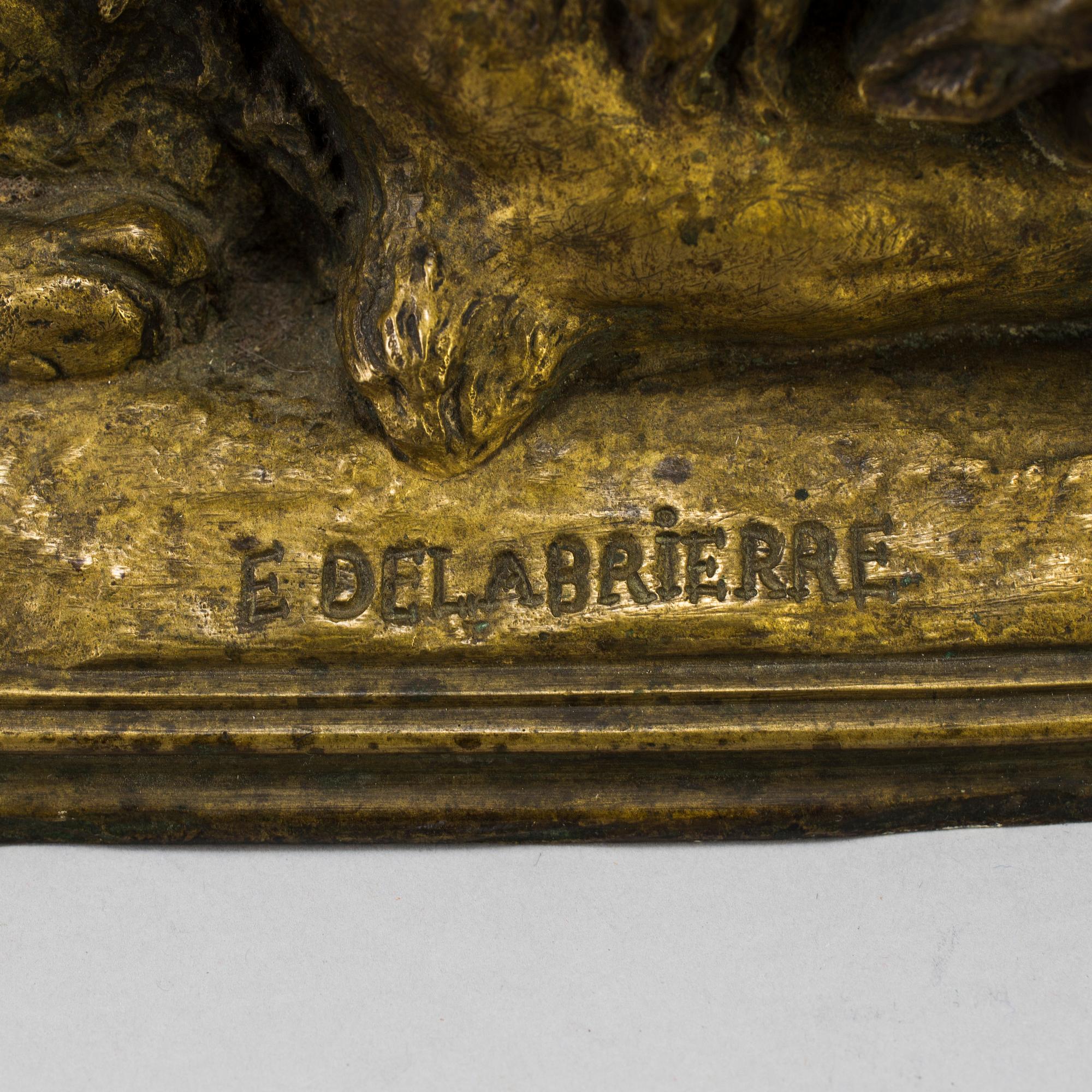 A bronze sculpture by Paul-Édouard Delabrièrre, 19th century.