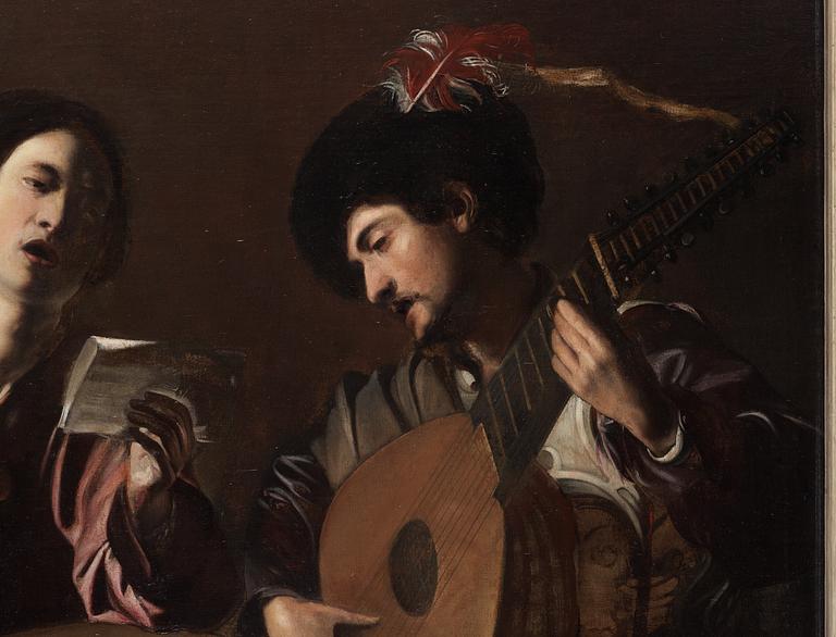 Bartolomeo Manfredi Circle of, Playing music.