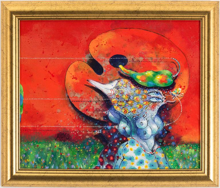 ARDY STRÜWER, olja på duk, signerad.