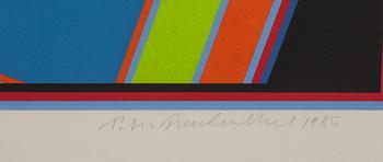 PETER FREUDENTHAL, färglitografi, signerad och numrerad 65/120, daterad 1985.