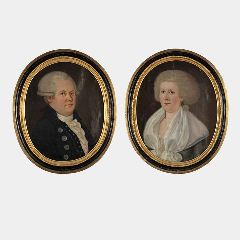 Johan Fredrik Pettersson, oil on canvas, a pair, 1793.