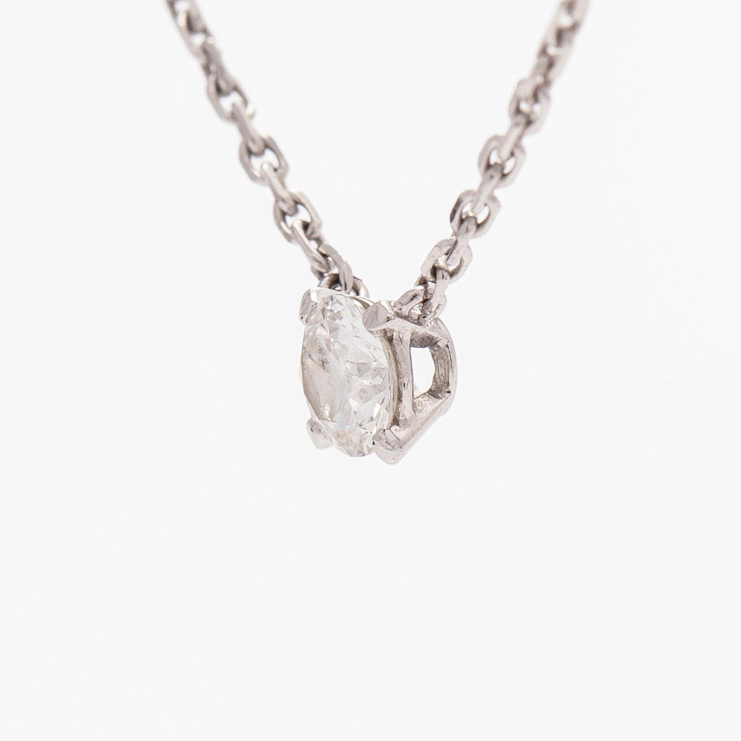 Cartier, halsband, "1895", 18K vitguld med briljantslipad diamant.