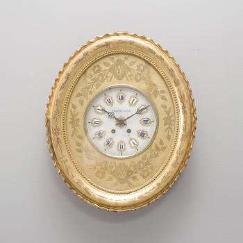 VÄGGUR. Urtavla märkt Joseph Leja. 1800-talets slut.