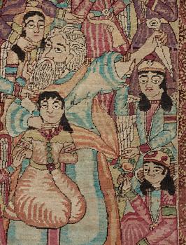 SEMIANTIK KIRMAN LAVER FIGURAL. 83,5 x 64 cm.