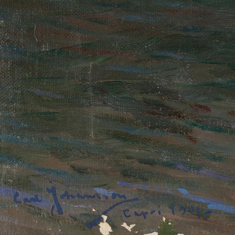 CARL JOHANSSON, olja på duk, sign  Capri 1901.