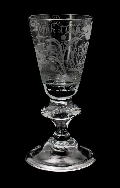 POKALGLAS, dat 1756.