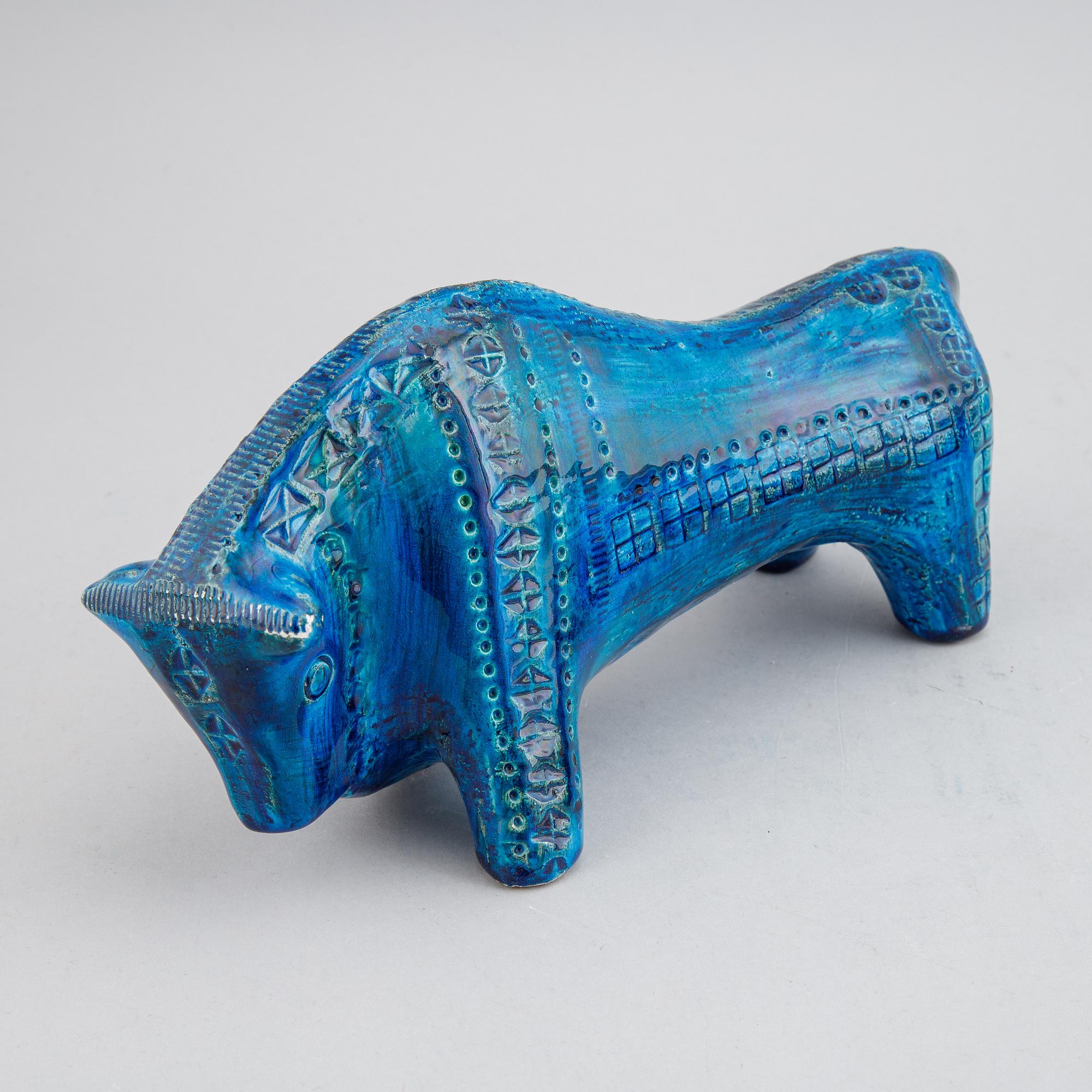 Aldo Londi, Bitossio, tjur samt fat, keramik.