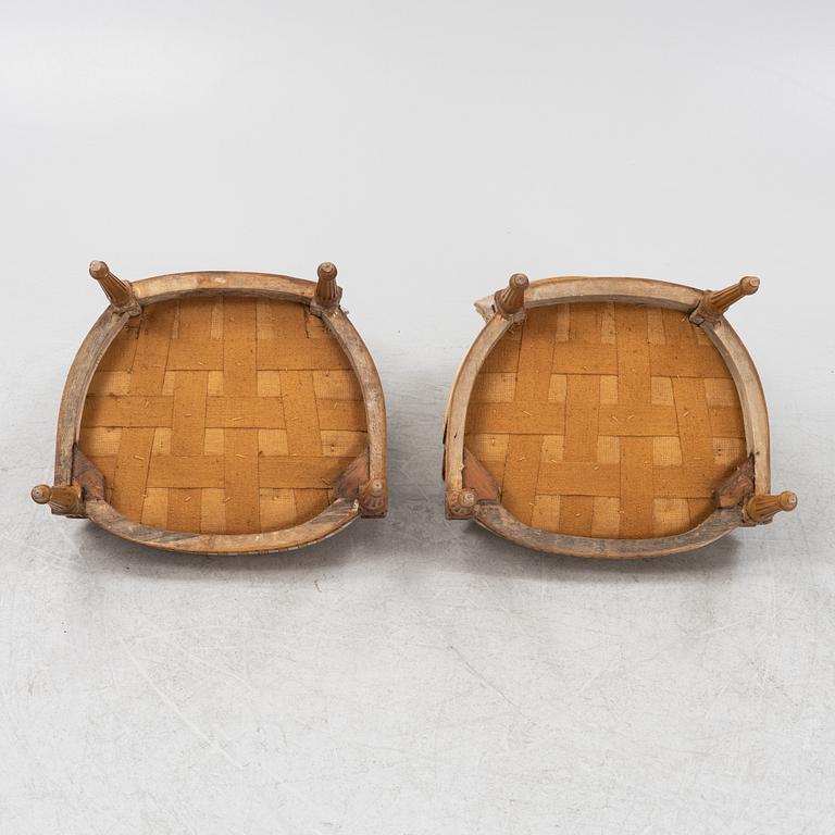 A pair of Louis XVI-style chairs, late 19th Century.