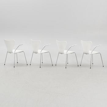 Arne Jacobsen, armchairs 4 pcs, "The Seven", Fritz Hansen, Denmark, 2002.