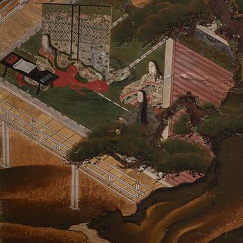Vikskärm, Japan, 1800-tal.