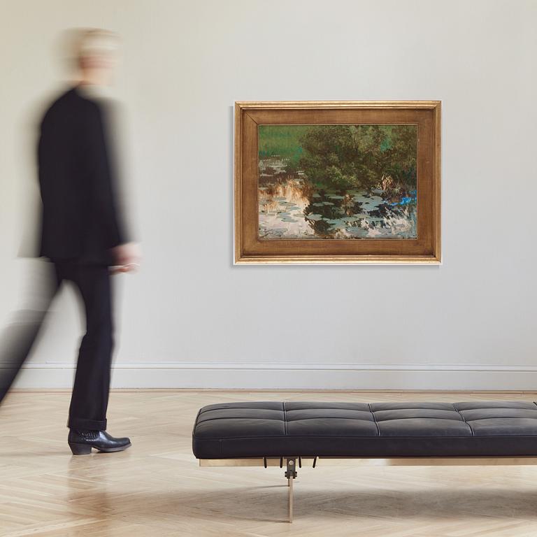 Bruno Liljefors, Mallards amongst Water lilies.