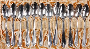 PARTI SILVER, 37 delar, bl a GAB och K Anderson, 1924-57. Ca 840 g.