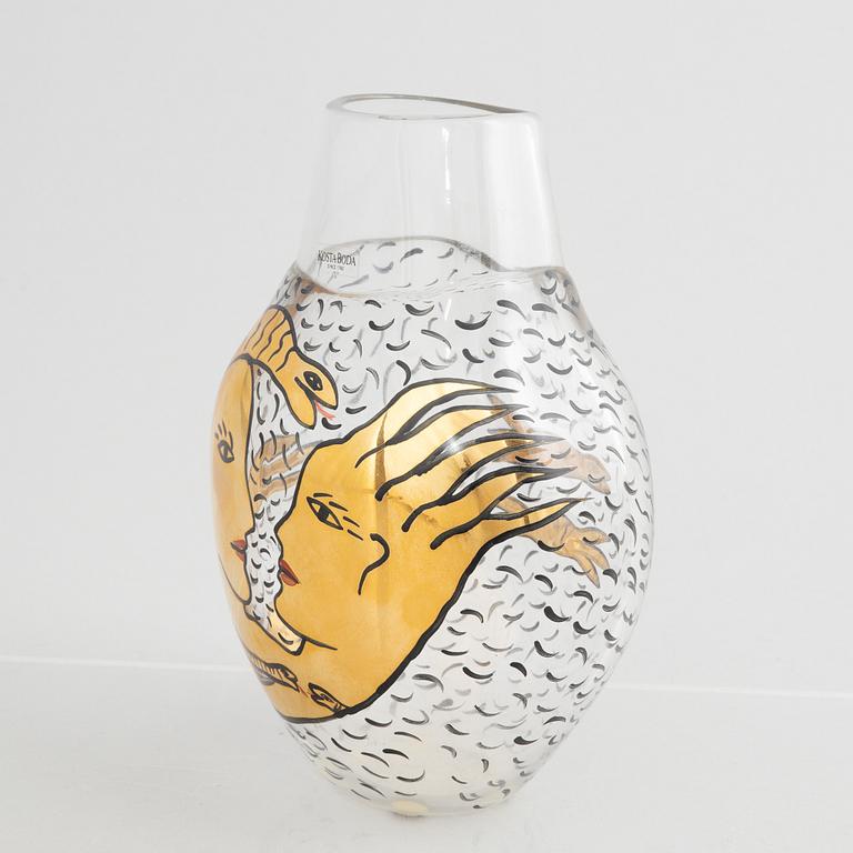 Ulrica Hydman-Vallien, a vase, Kosta Boda Atelier, 1991.