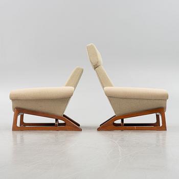 Scandinavian Modern, two armchairs, 1950s-60s.