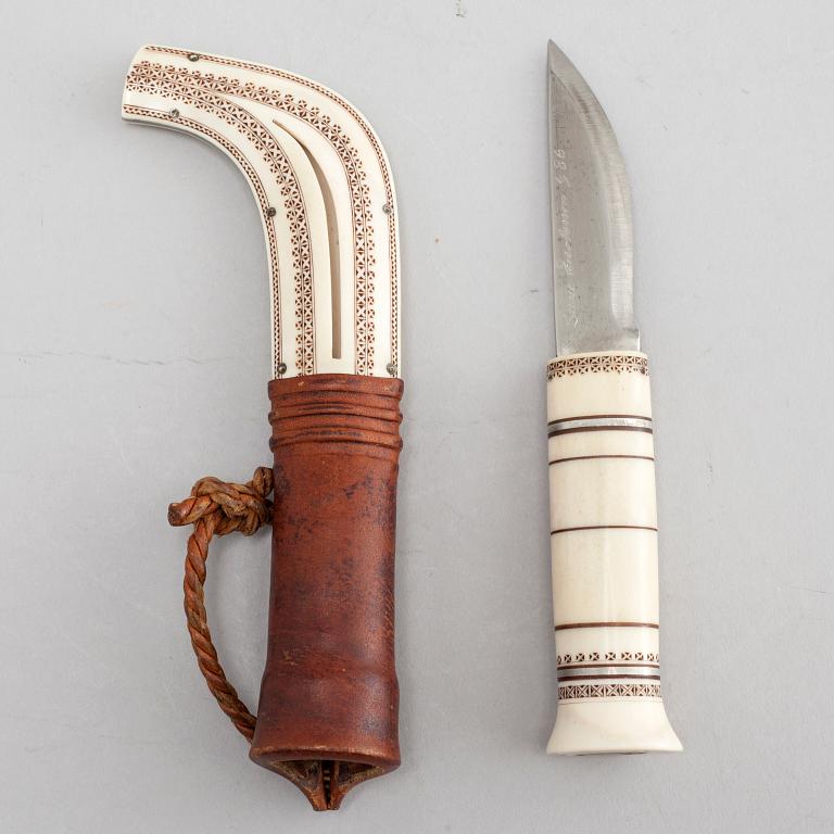 A knife by Sune Enoksson, monogram signature, the blade signed and dated -86.