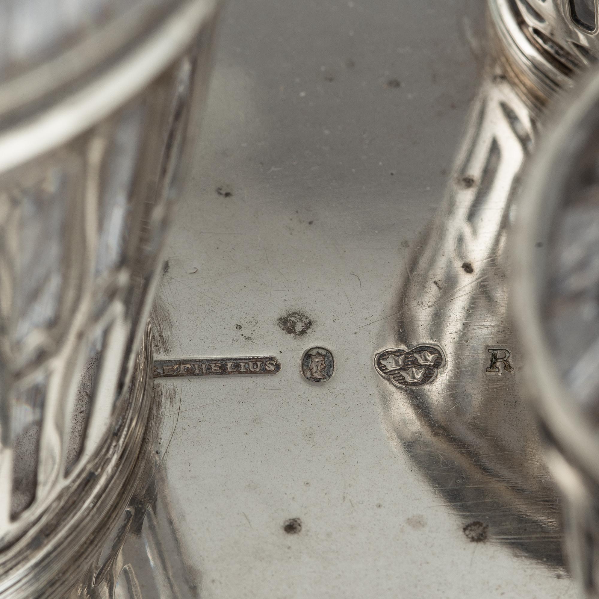 A Swedish late Gustavian cruet-set, mark of Pehr Zethelius, Stockholm 1799.