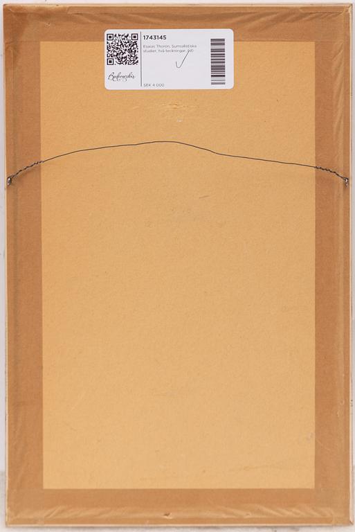 Esaias Thorén, Surrealist studies, two etchings.