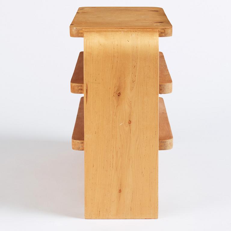 Alvar Aalto, a birch shelf, Svenska Artek, Hedemora Sweden 1945-56, model 111.