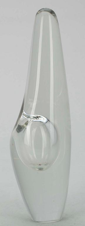 SKULPTUR, glas, "Orkidé", sign Timo Sarpaneva, Iittala, 1956.