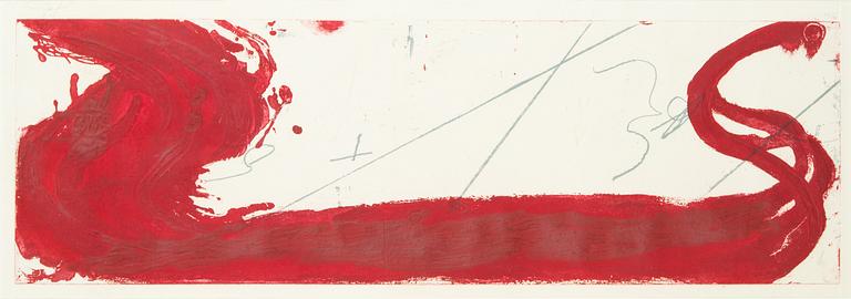 Antoni Tàpies, etching and carborundum, signed and numbered 16/50.