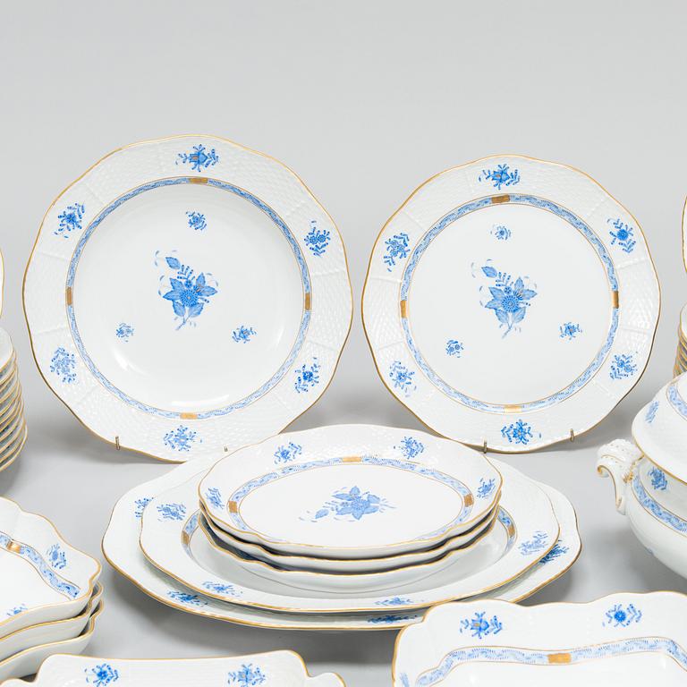 A Herend 81-piece porcelain tableware set, Hungary 1980s.